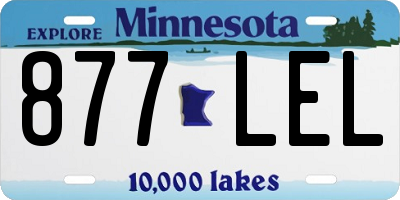 MN license plate 877LEL