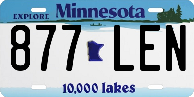 MN license plate 877LEN