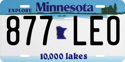 MN license plate 877LEO