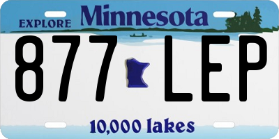 MN license plate 877LEP