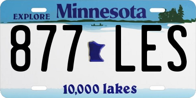 MN license plate 877LES