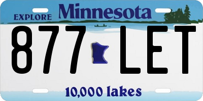 MN license plate 877LET