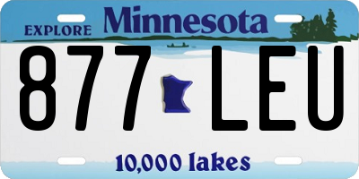 MN license plate 877LEU