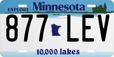 MN license plate 877LEV