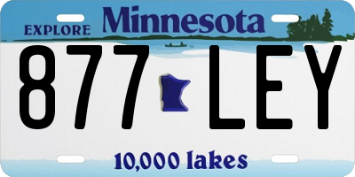 MN license plate 877LEY