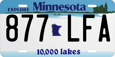 MN license plate 877LFA