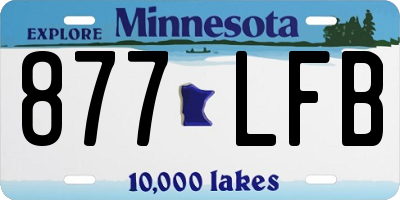 MN license plate 877LFB