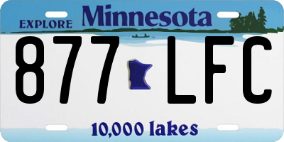 MN license plate 877LFC