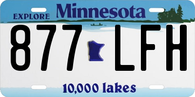 MN license plate 877LFH