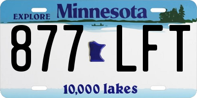 MN license plate 877LFT