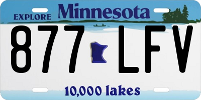 MN license plate 877LFV