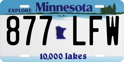 MN license plate 877LFW