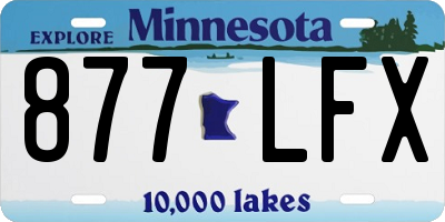 MN license plate 877LFX