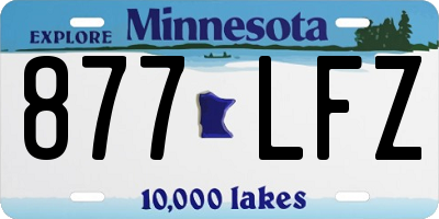 MN license plate 877LFZ