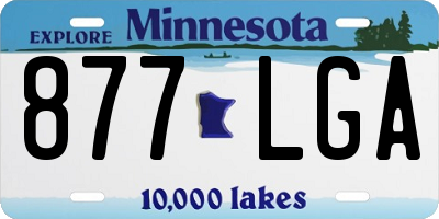 MN license plate 877LGA