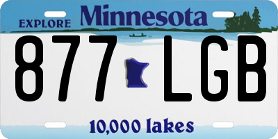 MN license plate 877LGB