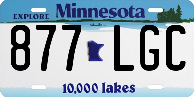 MN license plate 877LGC