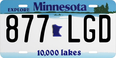 MN license plate 877LGD