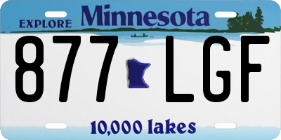 MN license plate 877LGF