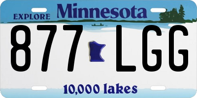 MN license plate 877LGG