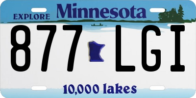 MN license plate 877LGI