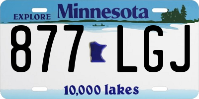 MN license plate 877LGJ