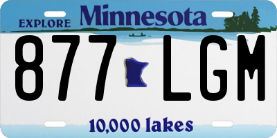 MN license plate 877LGM