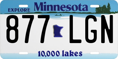 MN license plate 877LGN