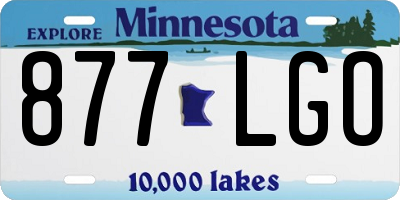 MN license plate 877LGO