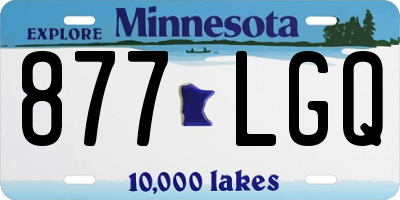 MN license plate 877LGQ