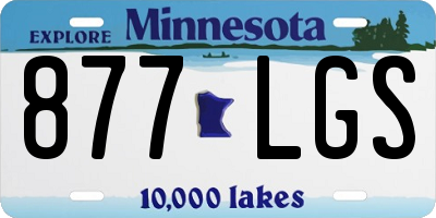 MN license plate 877LGS