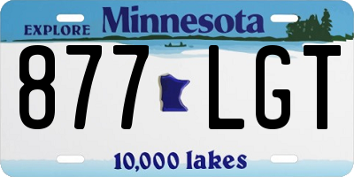 MN license plate 877LGT