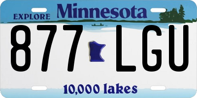 MN license plate 877LGU