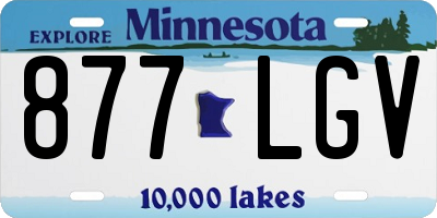 MN license plate 877LGV
