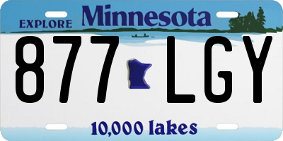 MN license plate 877LGY