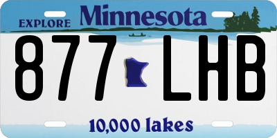 MN license plate 877LHB