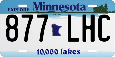 MN license plate 877LHC