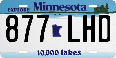 MN license plate 877LHD
