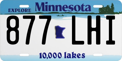 MN license plate 877LHI