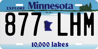 MN license plate 877LHM