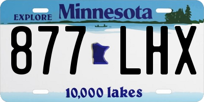 MN license plate 877LHX