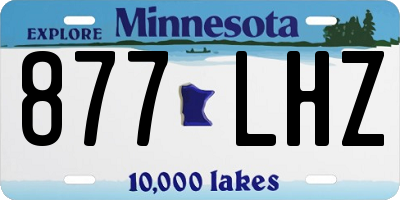 MN license plate 877LHZ