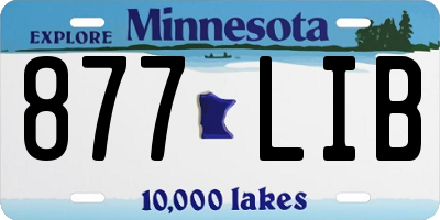 MN license plate 877LIB