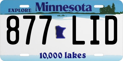 MN license plate 877LID