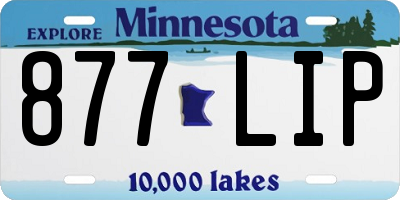 MN license plate 877LIP