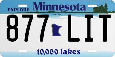 MN license plate 877LIT