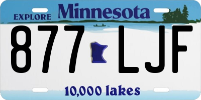MN license plate 877LJF