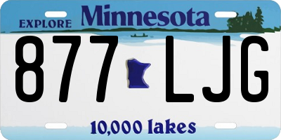 MN license plate 877LJG