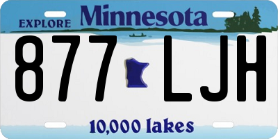 MN license plate 877LJH