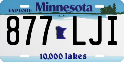 MN license plate 877LJI
